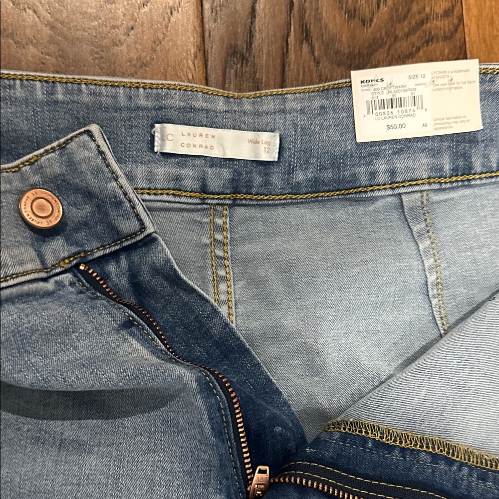 NWT Lauren Conrad Denim Wide-Leg Jeans - Picture 3 of 10